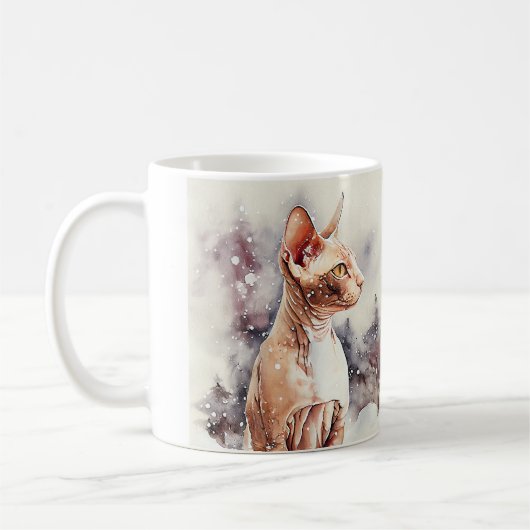 Sphynx Cat Coffee Mok (Links)