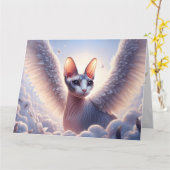 Sphynx Cat condoleert huisdier verlies sympathieka Kaart (Gele Bloem)