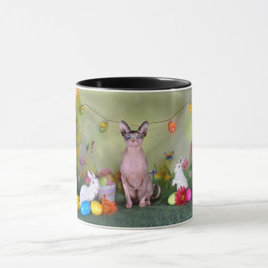 Sphynx Cat Easter Mok (Midden)