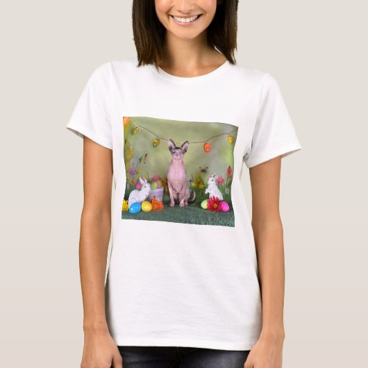 Sphynx Cat Easter T-shirt (Voorkant)