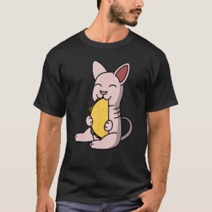 Sphynx Cat Eating a Taco Pet T-shirt