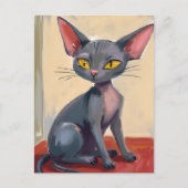 Sphynx Cat | Hairless Cat Pet Watercolor Briefkaart (Voorkant)