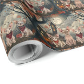 Sphynx Cat Halloween Spooky Cadeaupapier (Rol Hoek)