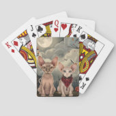 Sphynx Cat Halloween Spooky Pokerkaarten (Achterkant)