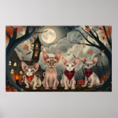Sphynx Cat Halloween Spooky Poster (Voorkant)