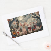 Sphynx Cat Halloween Spooky Rechthoekige Sticker (Envelop)