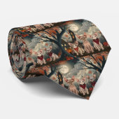 Sphynx Cat Halloween Spooky Stropdas (Opgerold)