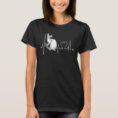 Sphynx Cat Heartbeat I Love My Hairless Cats T-shirt (Voorkant)