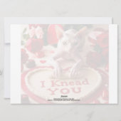Sphynx Cat I Knead You Happy Valentijn Kaart (Achterkant)