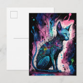 Sphynx Cat I Original Art Briefkaart (Voorkant / Achterkant)