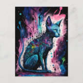 Sphynx Cat I Original Art Briefkaart (Voorkant)