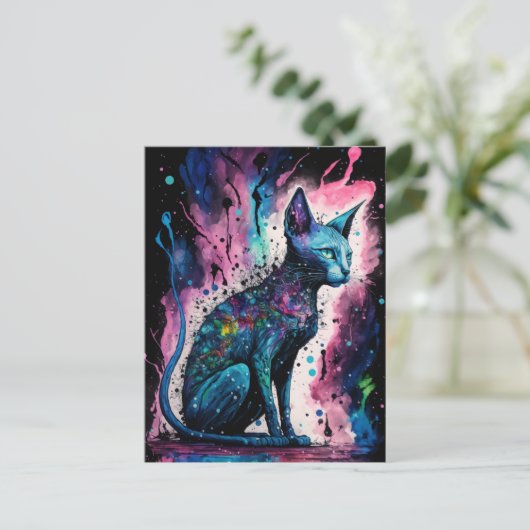 Sphynx Cat I Original Art Briefkaart (Staand voorkant)