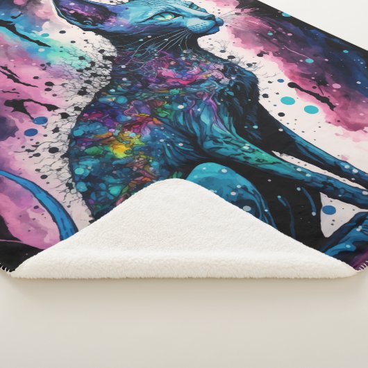 Sphynx Cat I Original Art Sherpa Deken (3/4)