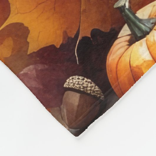 Sphynx Cat in Autumn verlaat Thanksgiving Fleece Deken (Hoek)