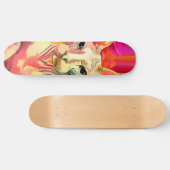 Sphynx Cat in bloemen. Skateboard (Horizontaal)