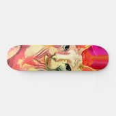 Sphynx Cat in bloemen. Skateboard (Horizontaal)
