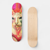 Sphynx Cat in bloemen. Skateboard (Voorkant)