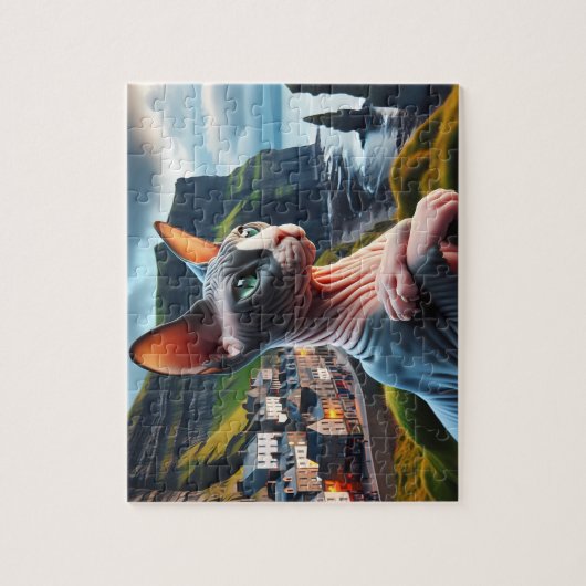 Sphynx Cat Jigsaw Puzzle Cliffs of Mother Ireland Legpuzzel (Verticaal)