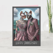 Sphynx Cat Jubileum Kaart | Samen perfectioneren (Voorkant)