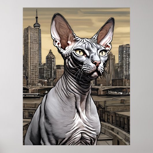 Sphynx Cat - Kunstdruk Poster (Voorkant)