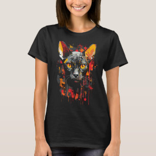 Sphynx Cat Lover Eigenaar Dark Gothic Death Metal T-shirt