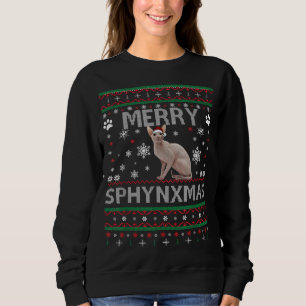 Sphynx Cat Lover Kerstmis Ugly Xmas Sweater Sphyn
