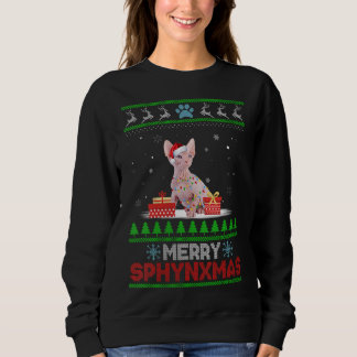 Sphynx Cat Lover Kerstmis Ugly Xmas Sweater Sphyn
