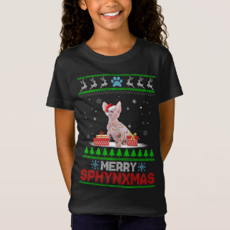 Sphynx Cat Lover Kerstmis Ugly Xmas Sweater Sphyn T-shirt