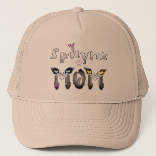 Sphynx Cat Mam Gifts Trucker Pet (Voorkant)