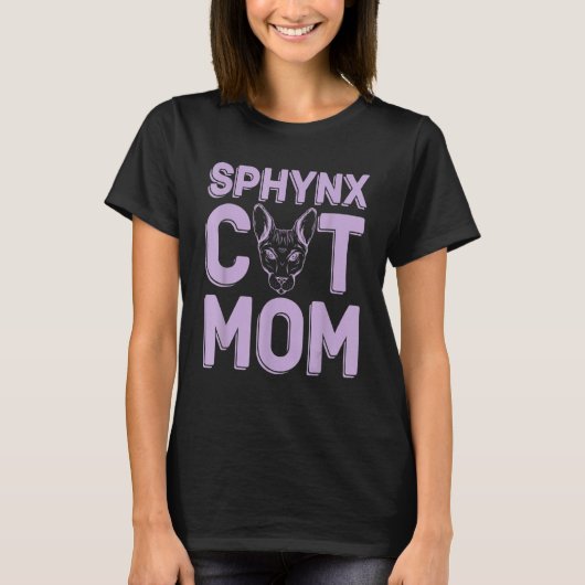 Sphynx Cat mam Sphinx Harde borst T-shirt (Voorkant)