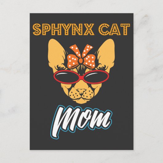 Sphynx Cat Mama draagt  Bandana Briefkaart (Voorkant)