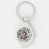 Sphynx Cat Memorial Silver Remembrance Art Sleutelhanger (Voorkant)