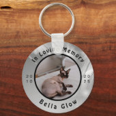 Sphynx Cat Memorial Silver Remembrance Art Sleutelhanger (Voorkant)