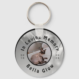 Sphynx Cat Memorial Silver Remembrance Art Sleutelhanger