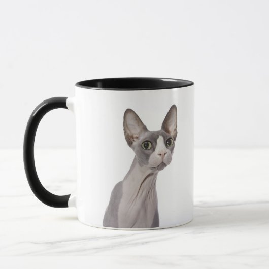 Sphynx Cat met verraste expressie Mok (Links)