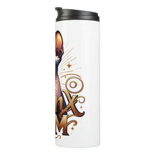 Sphynx Cat Mom Moederdag Travel Mug Tumbler Thermosbeker (Geroteerd rechts)
