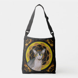 Sphynx Cat Ninja Boho Retro Hippie Crossbody Tas