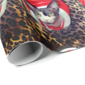 Sphynx Cat Ninja Santa Kerstmis Cadeaupapier (Rol Hoek)
