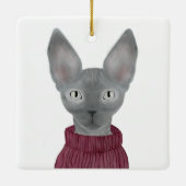 Sphynx Cat Ornament (Achterkant)