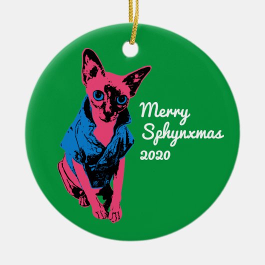 Sphynx Cat Ornamenten (Voorkant)