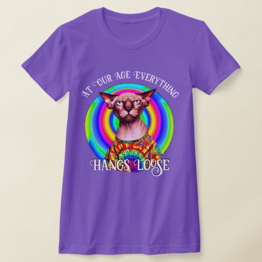 Sphynx Cat Over the Hill Verjaardag T-shirt (Laagn)