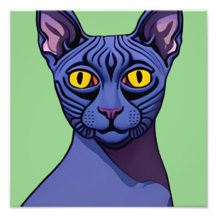 Sphynx Cat Photo Print Foto Afdruk