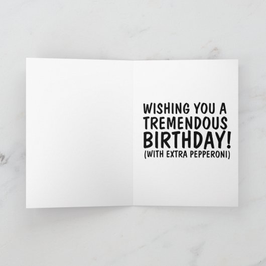 SPHYNX CAT - PIZZA LEVERING VERJAARDAG KAART (Binnen)