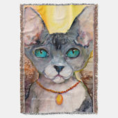 Sphynx Cat Portrait Feline Lovers Dream Gift Deken (Voorkant Verticaal)