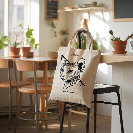 Sphynx Cat Portrait Tote Bag
