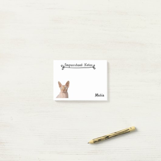 Sphynx Cat. Post-it® Notes (Op bureau)