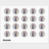 Sphynx Cat Rainbow Hoofdtelefoon Ronde Sticker (Vel)