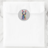 Sphynx Cat Rainbow Hoofdtelefoon Ronde Sticker (Tas)