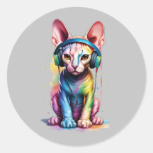 Sphynx Cat Rainbow Hoofdtelefoon