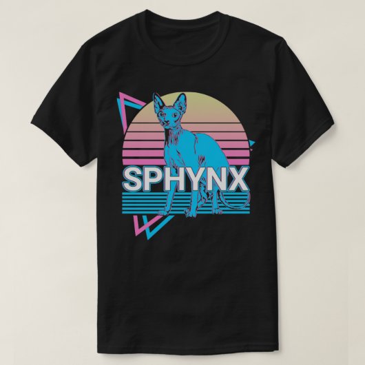 Sphynx Cat Retro T-shirt (Design voorkant)